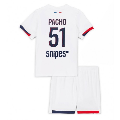 Paris Saint-Germain Willian Pacho #51 Gostujuci Dres za djecu 2025-26 Kratak Rukav (+ Kratke hlače)
